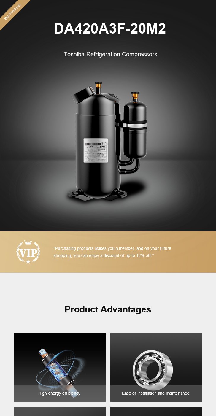 Toshiba Compressor DA420A3F-20M2, technical parameters pdf, structure diagram